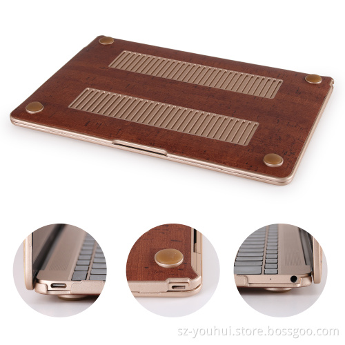 Factory Price Wood Pattern Cover Shell Hard Case for Macbook with Retina 12.1"